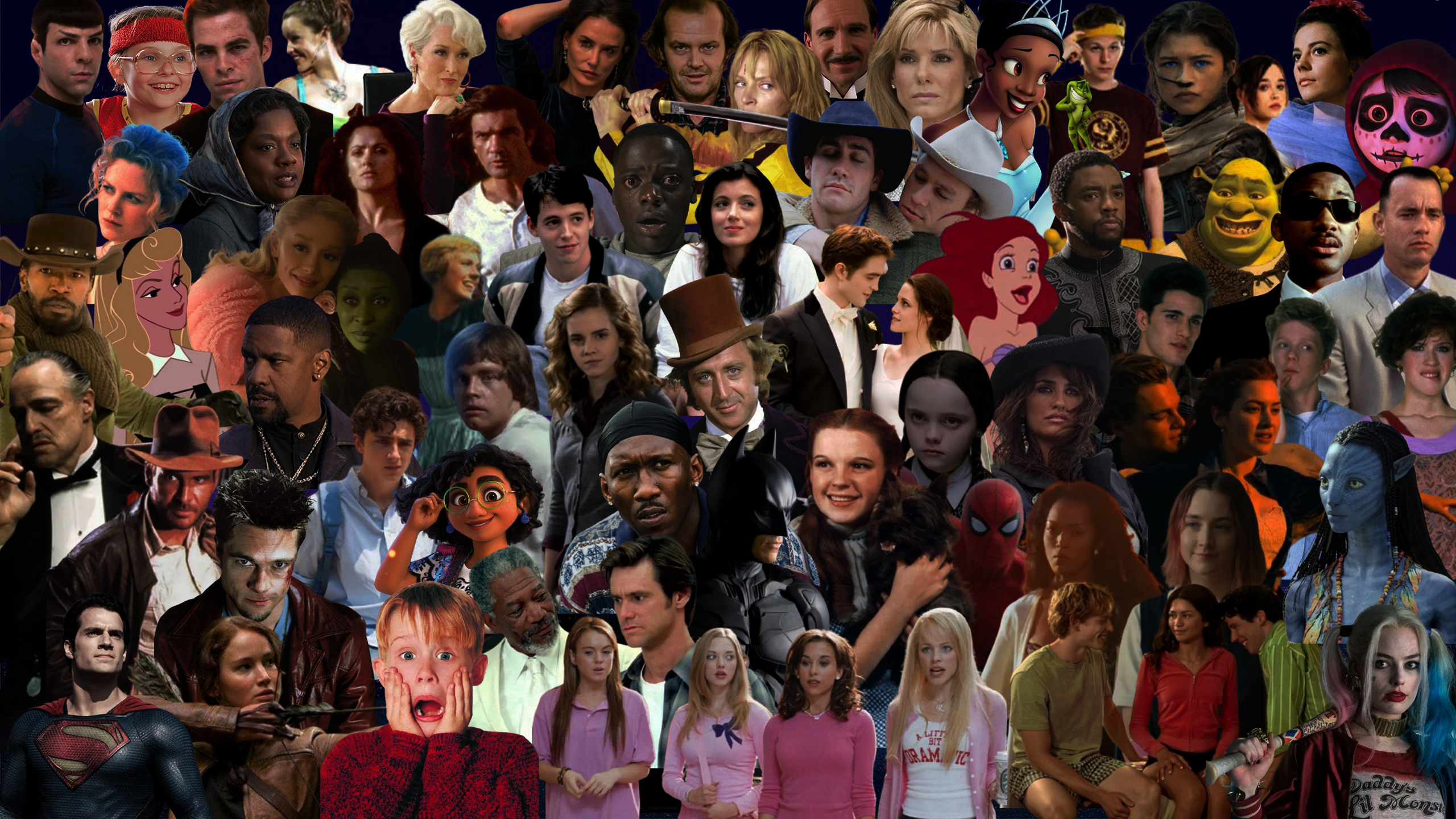 Collage of famous movie characters